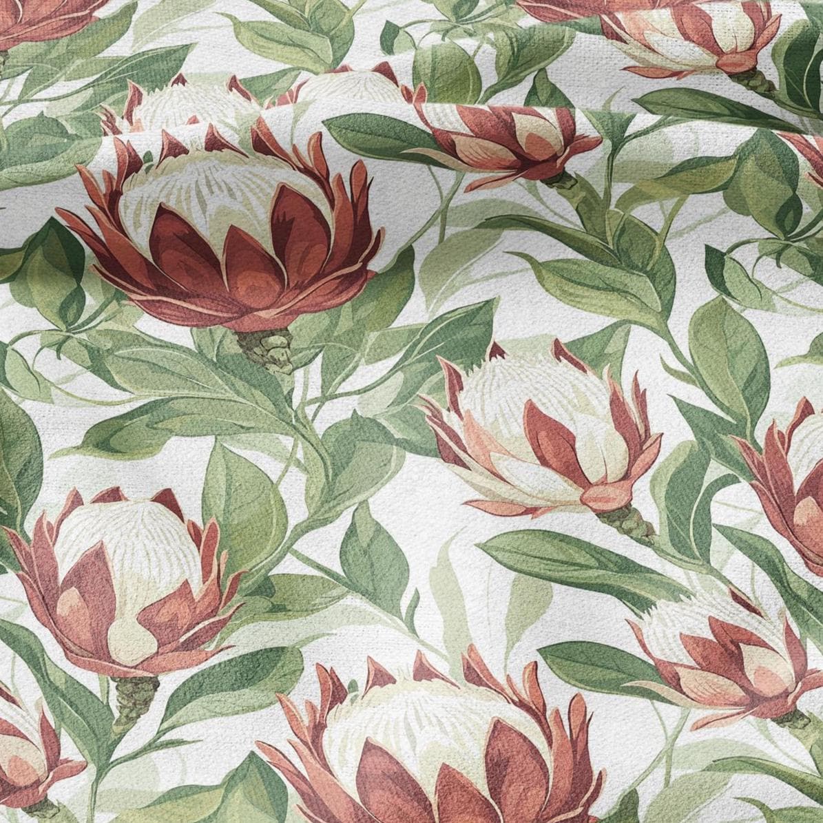 100% LINEN Fabric Tropical flowers - floral Fabric by Yard by LithuanianLinen for upholstery dressmaking curtains home textile 2037