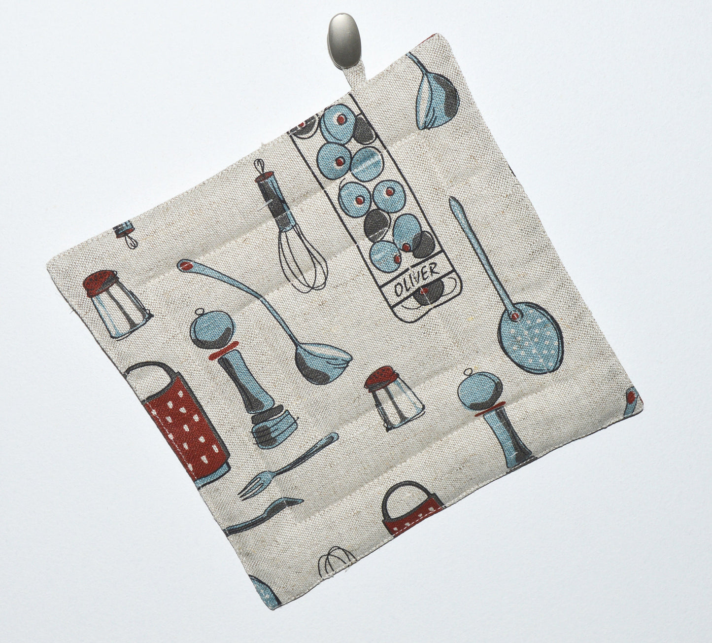 Linen fabric Coffee print Heavy weight 240gsm Kitchen tool print on flax cotton fabric for tablecloth, aprons, home textile