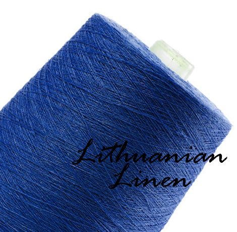 Linen yarn - royal blue