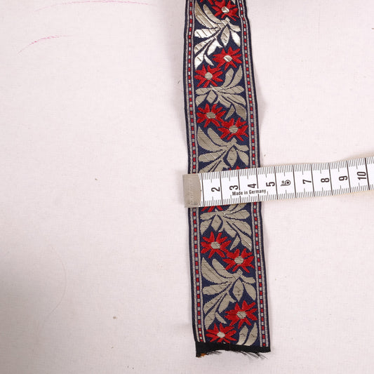 zilvitis - Floral ribbon - dark red 40mm - 1140S