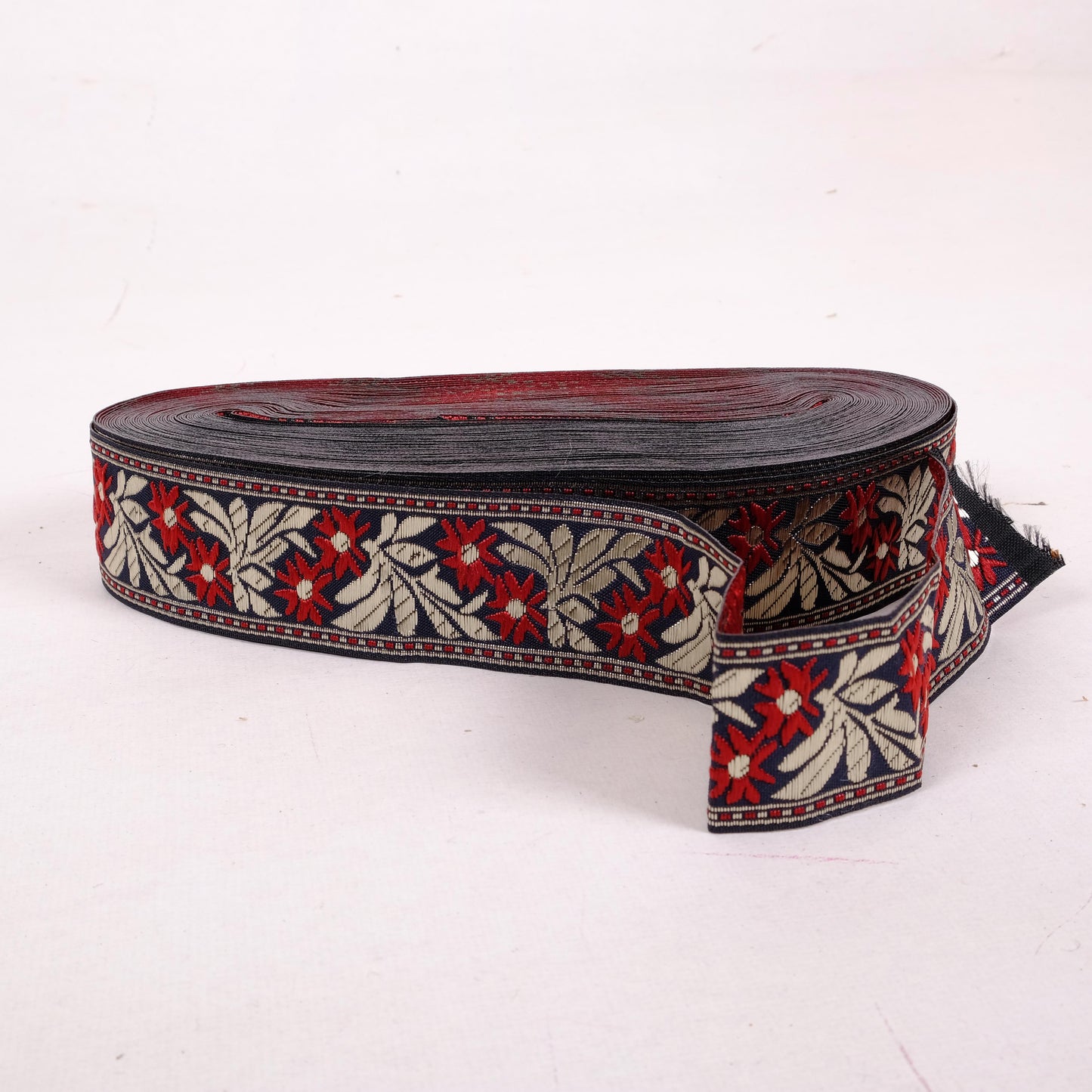 zilvitis - Floral ribbon - dark red 40mm - 1140S