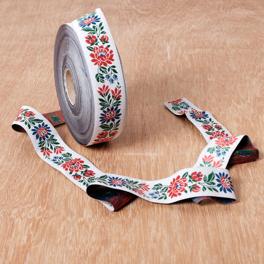 PINAVIJA - Floral ribbon - white 35mm - 1487S