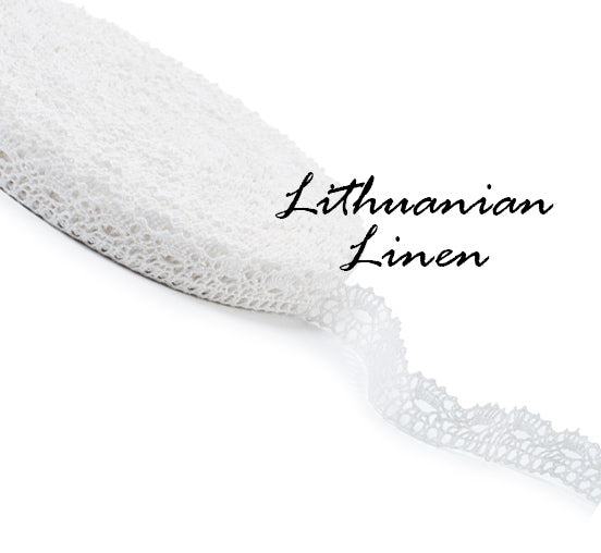 Neda Linen lace - white 20mm - 1122L