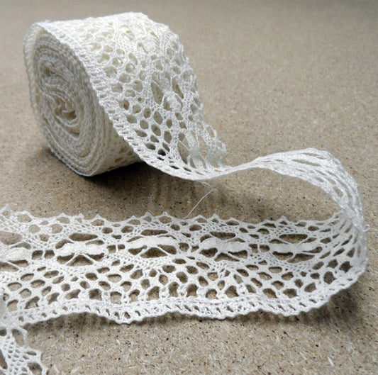 Asta Linen lace - white 60mm - 1162L