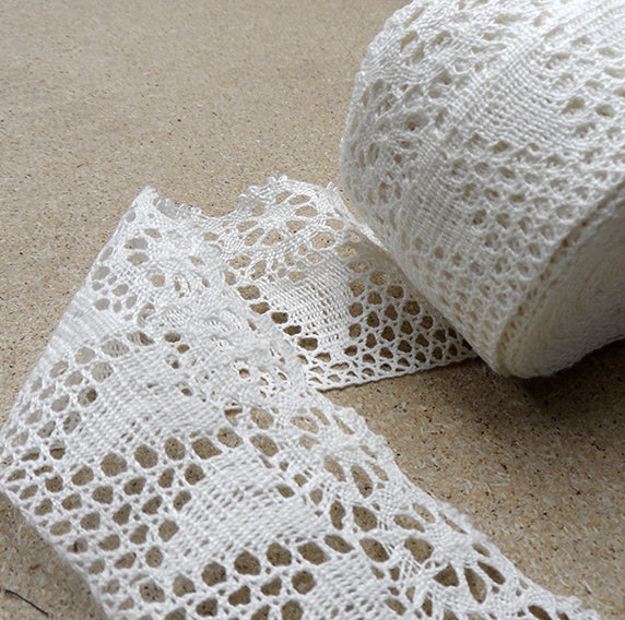 Hearth Linen lace - white 70mm - 1170L