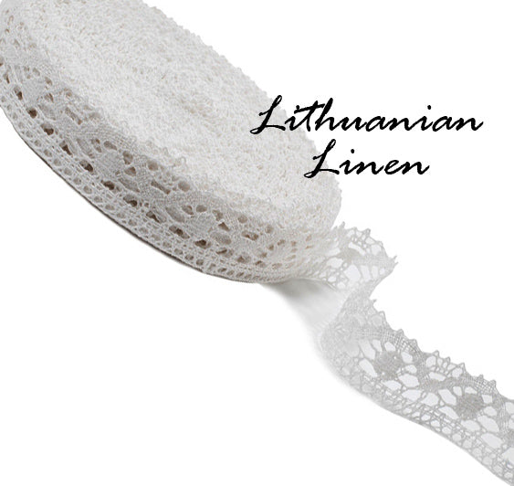 Elisabeth Linen lace - white 30mm - 1148L