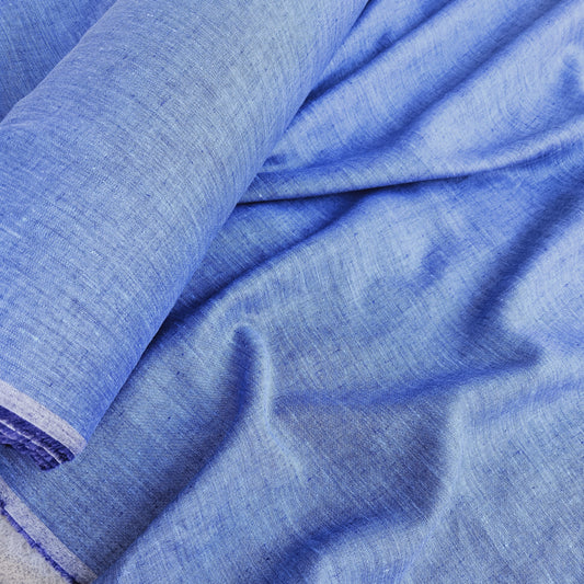Chabre blue - linen fabric - 588M