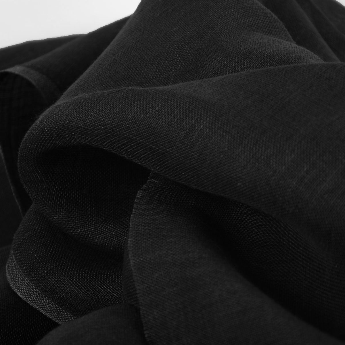 Sheer linen fabric - black - 372L