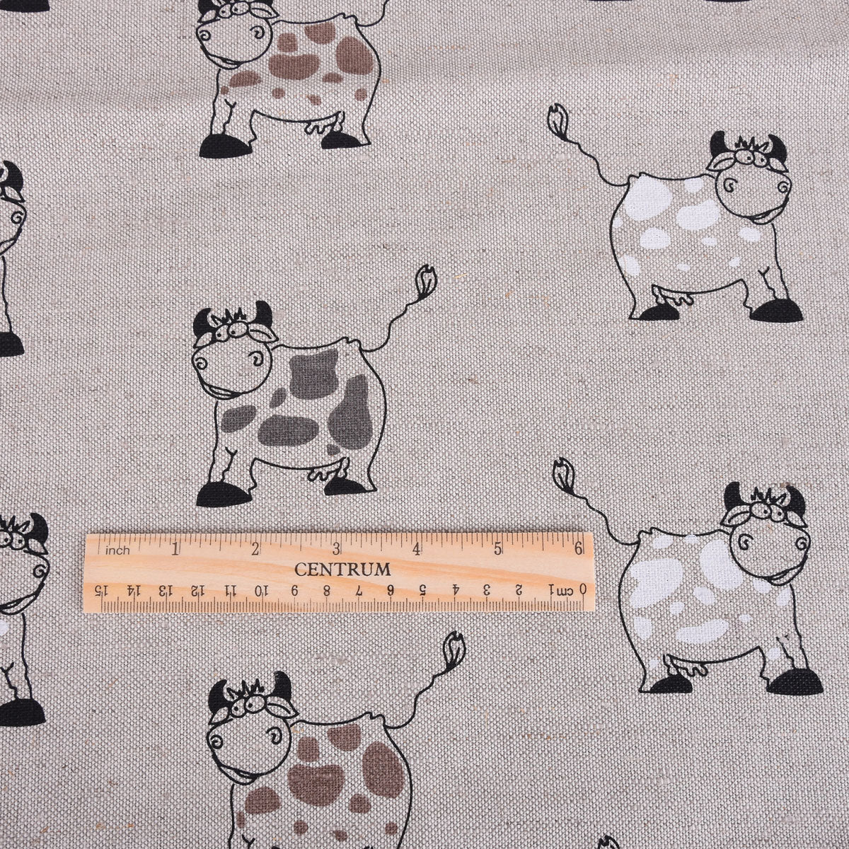 Print Cow - Linen cotton blended fabric - 964P