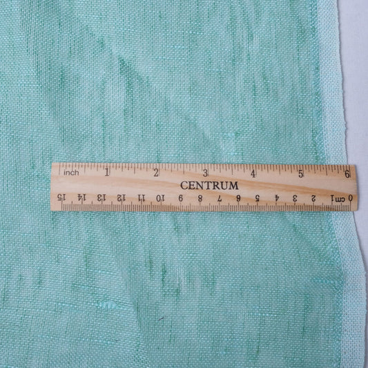 Sheer linen fabric - aqua green - 806SH
