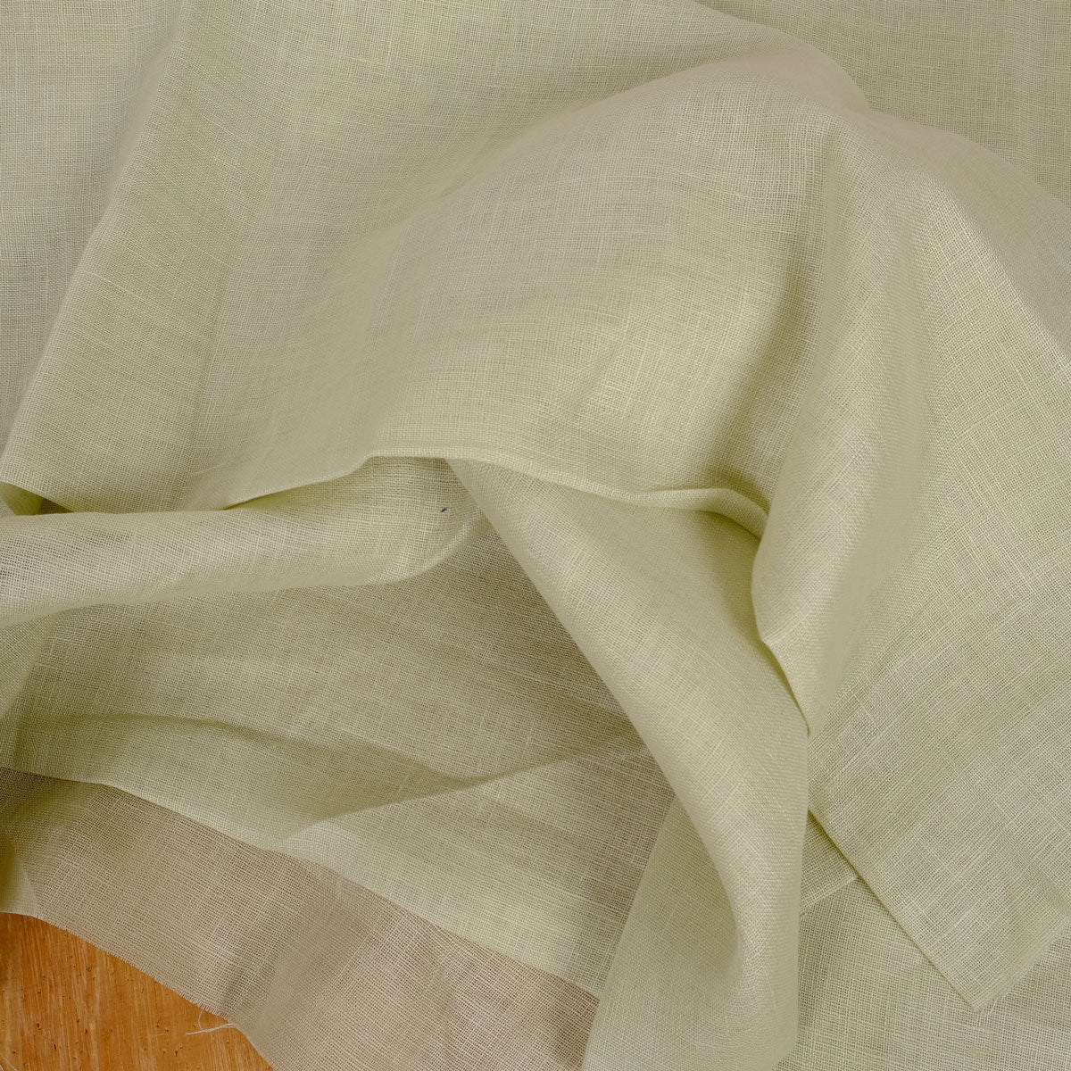 Sheer linen fabric - pale green - 808SH