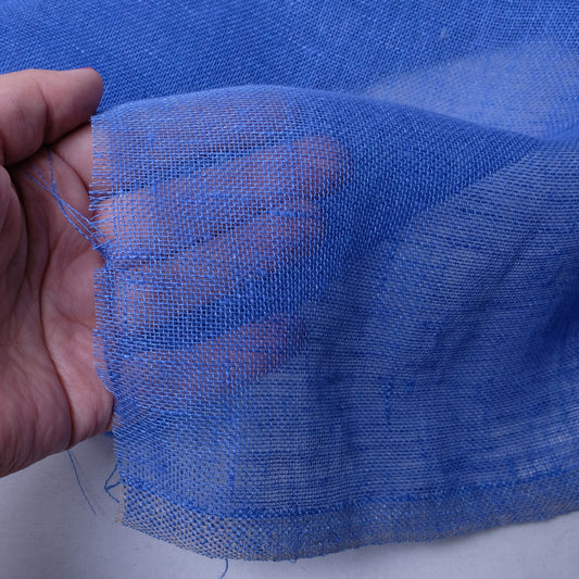 Sheer linen fabric - heaven blue - 809SH