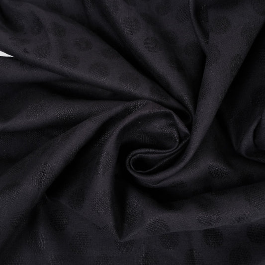 Polka dots black - linen fabric - 902H