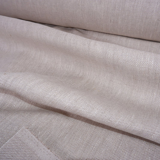 Twill oatmeal natur - regular - linen fabric - 563H