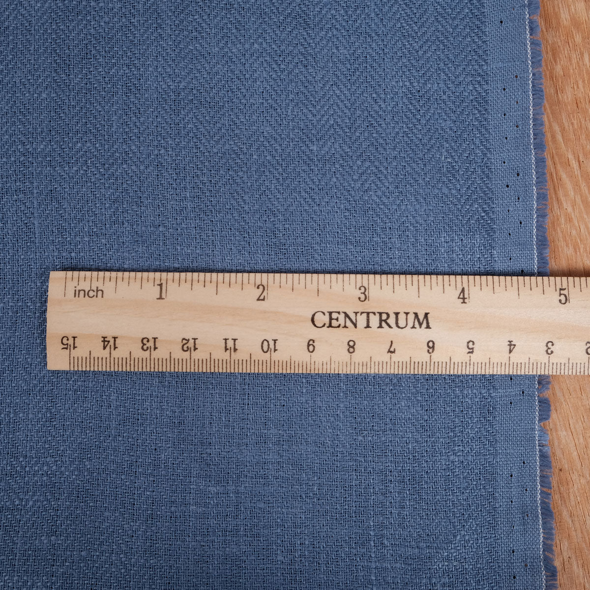Herringbone blue - 100% linen fabric - 788H