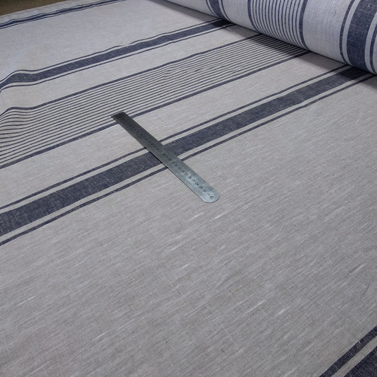 Village navy blue - linen - fabric - 289H