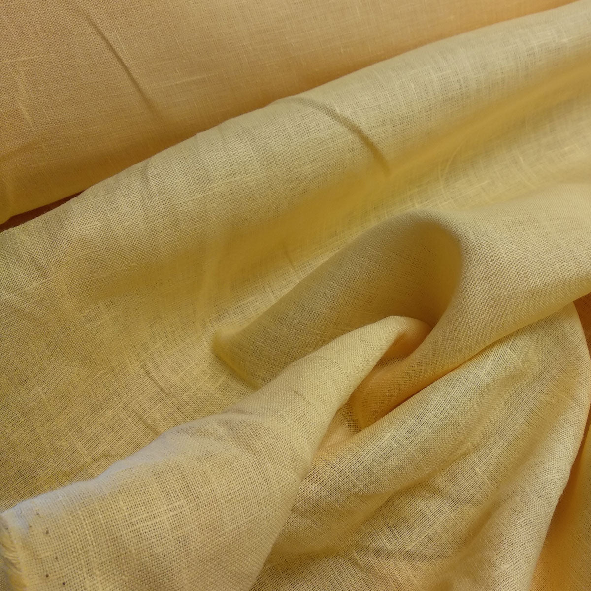 Light yellow - linen fabric - 605M