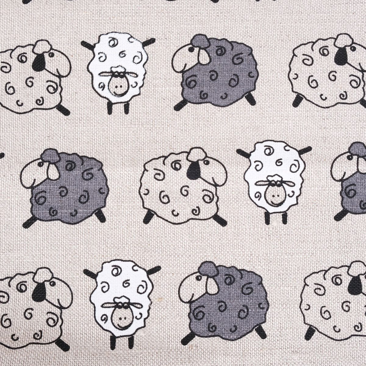 Sheep print - Linen cotton blended fabric - 978P