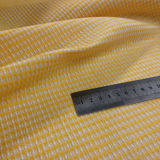 Waffle - yellow - semi linen fabric - 553H