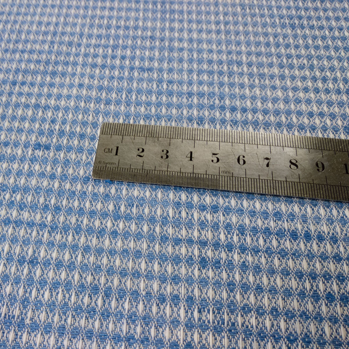 Waffle - blue - semi linen fabric - 525CL