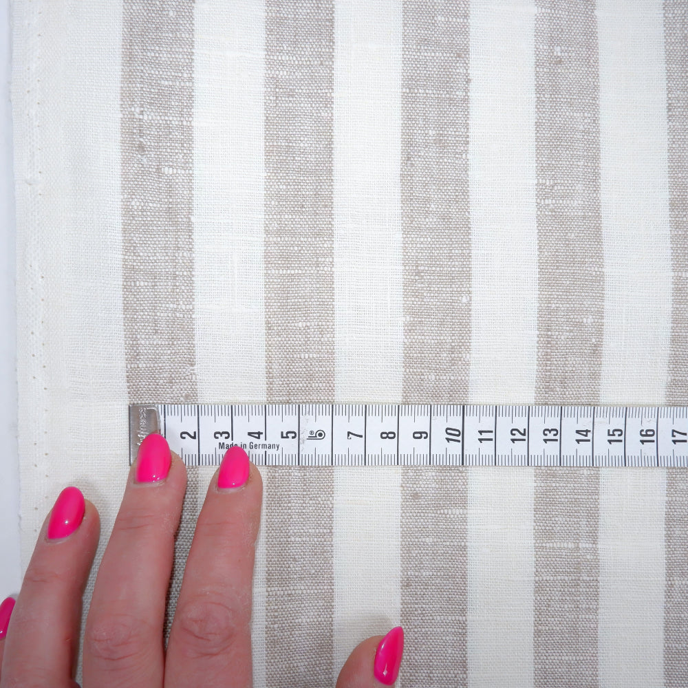 Flag striped - natur - linen fabric - 998P-261H