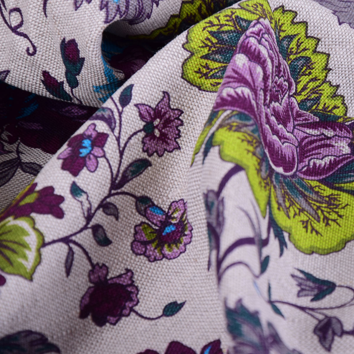 Floral print on semi linen - 983Z