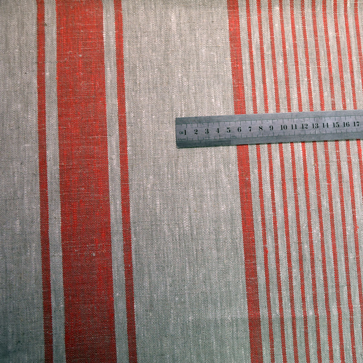 Village red - linen fabric - 236H