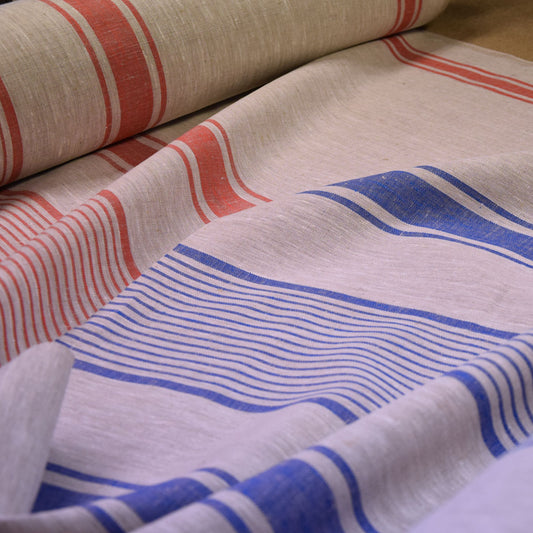 Village red - linen fabric - 236H