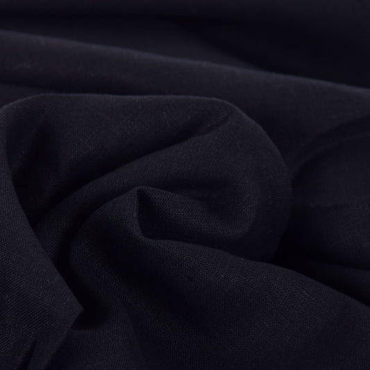 Black linen fabric - 150gsm - 329M