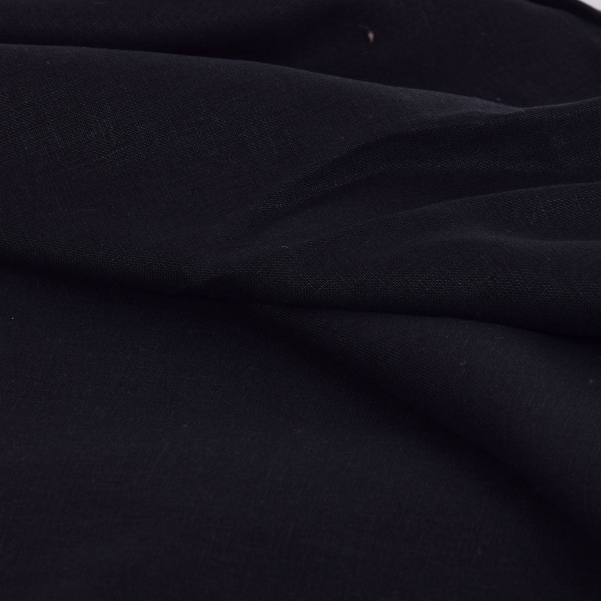 Black - heavy linen fabric - 335H