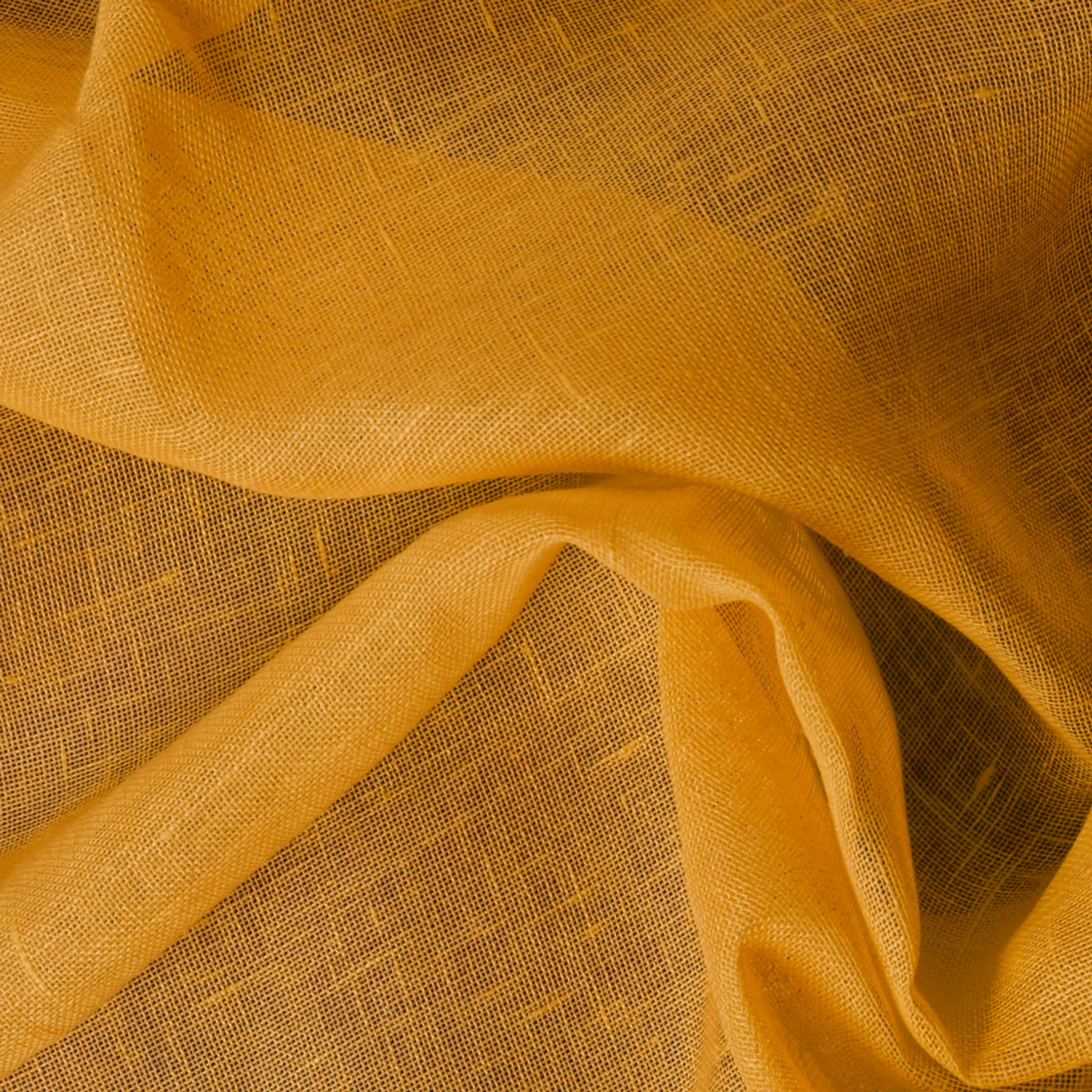 Sheer gauze - linen fabric - mustard yellow - 825SH