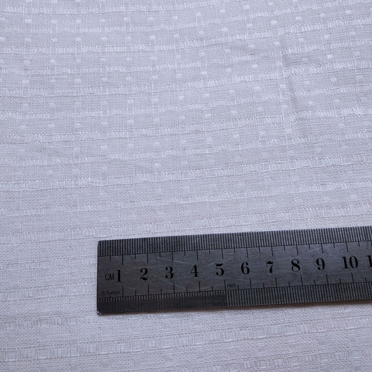 Jacquard linen fabric - White - 274rD
