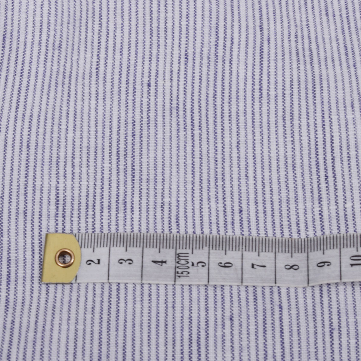 Mini stripes - blue white - linen fabric - 272P