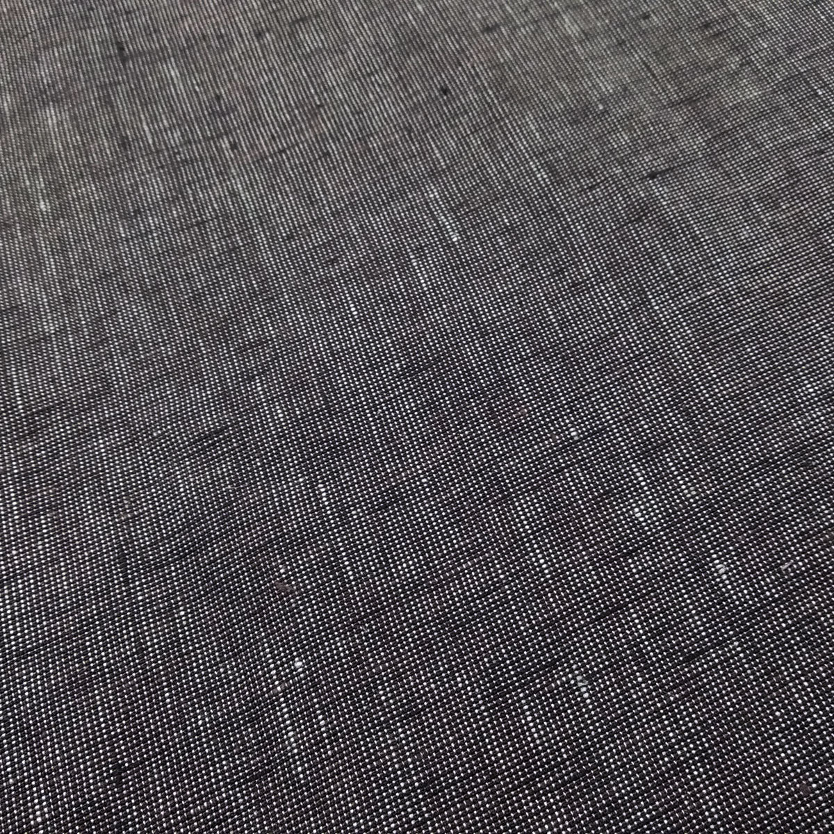 Pin dots - black white - linen fabric - 277M