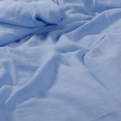 Sky blue - wide linen fabric - 180gsm - 701M