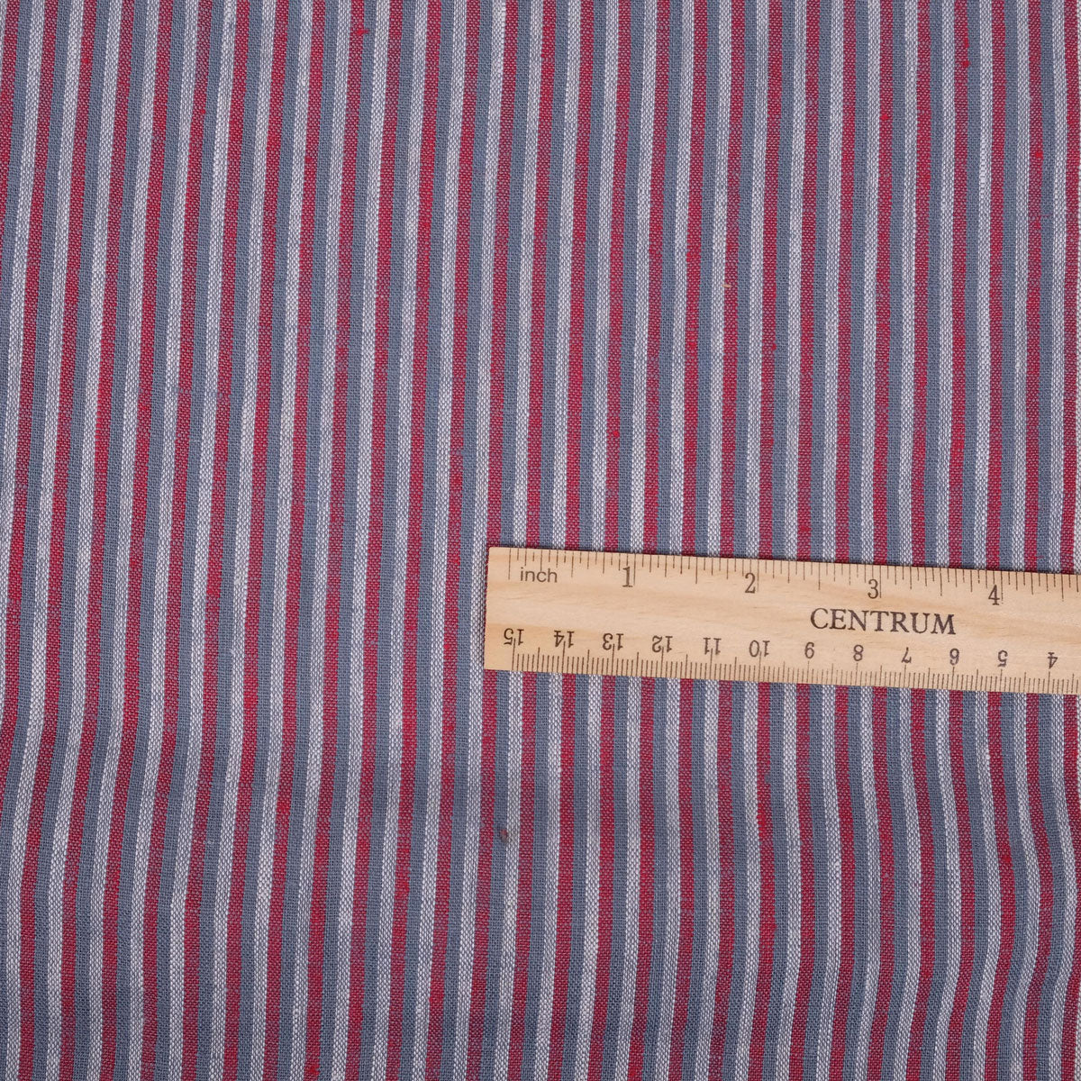 Grey purple stripes - linen fabric - 119LP