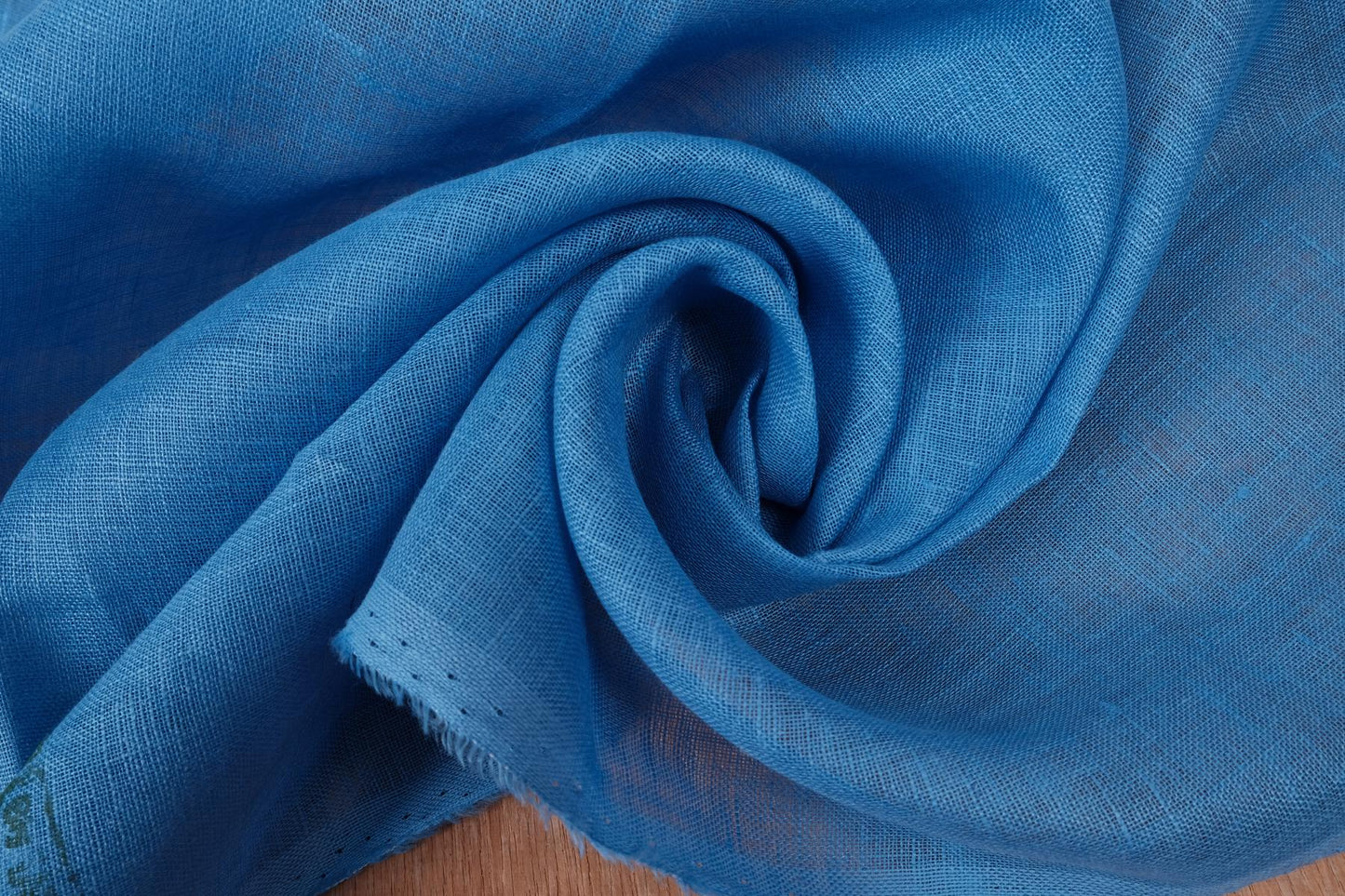 Sheer GAUZE linen fabric - calm blue - 151SH