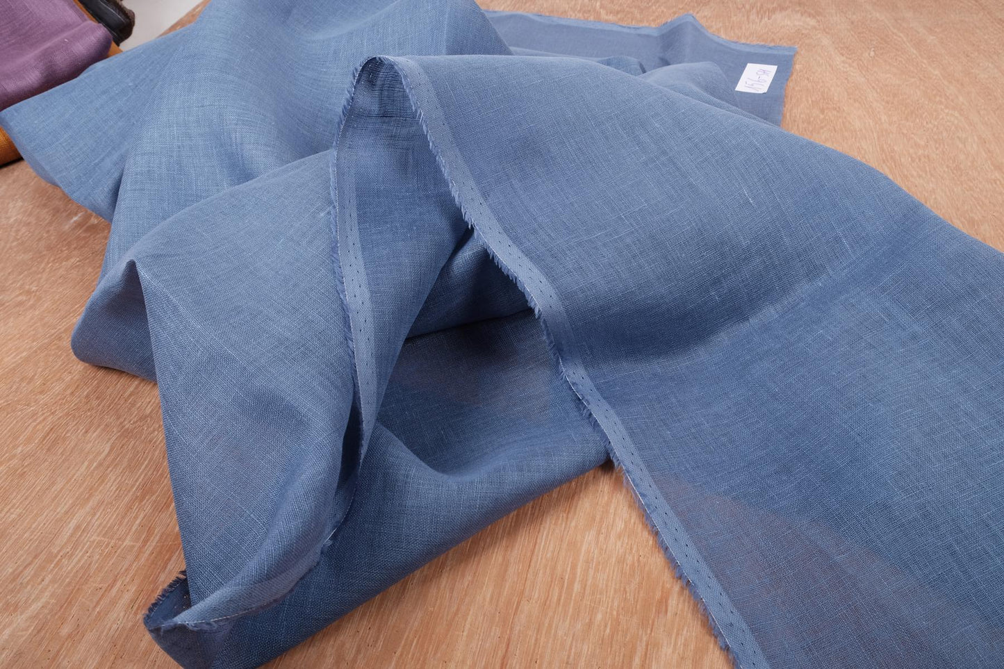 Sheer GAUZE linen fabric - light blue - 154SH