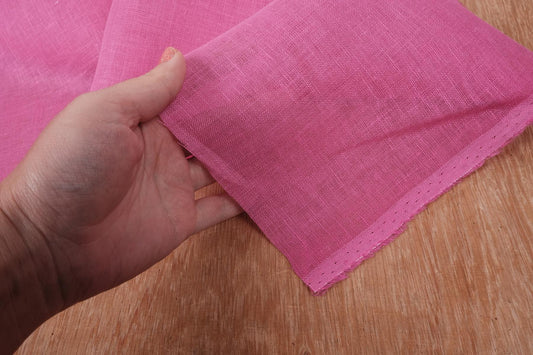 Sheer GAUZE linen fabric - hot pink - 160SH