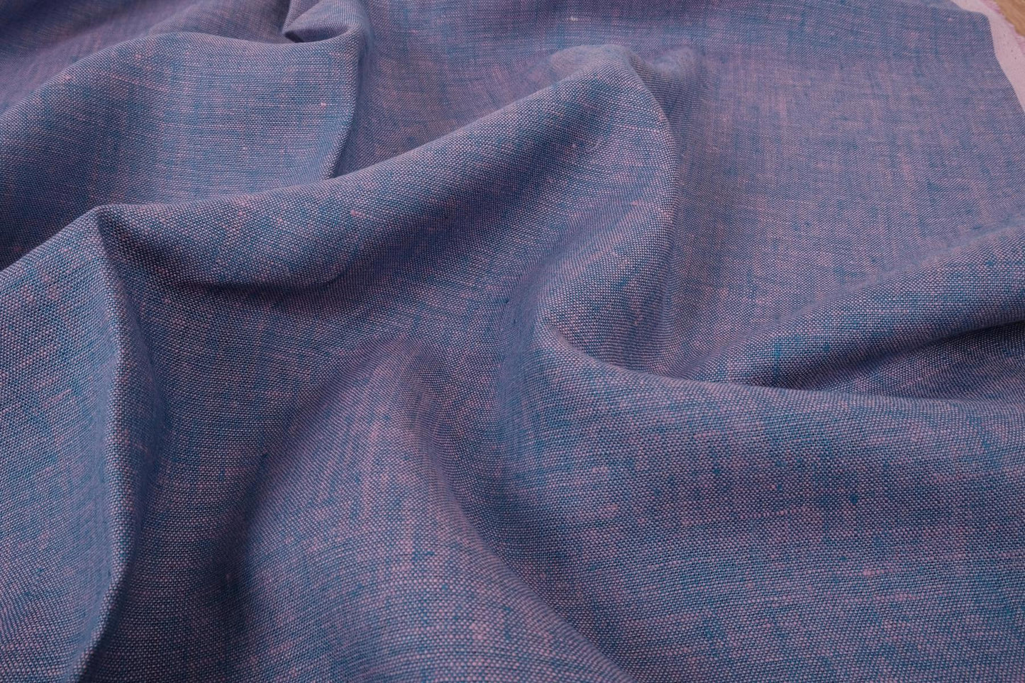 Chambre - blue pink - linen fabric - 147M