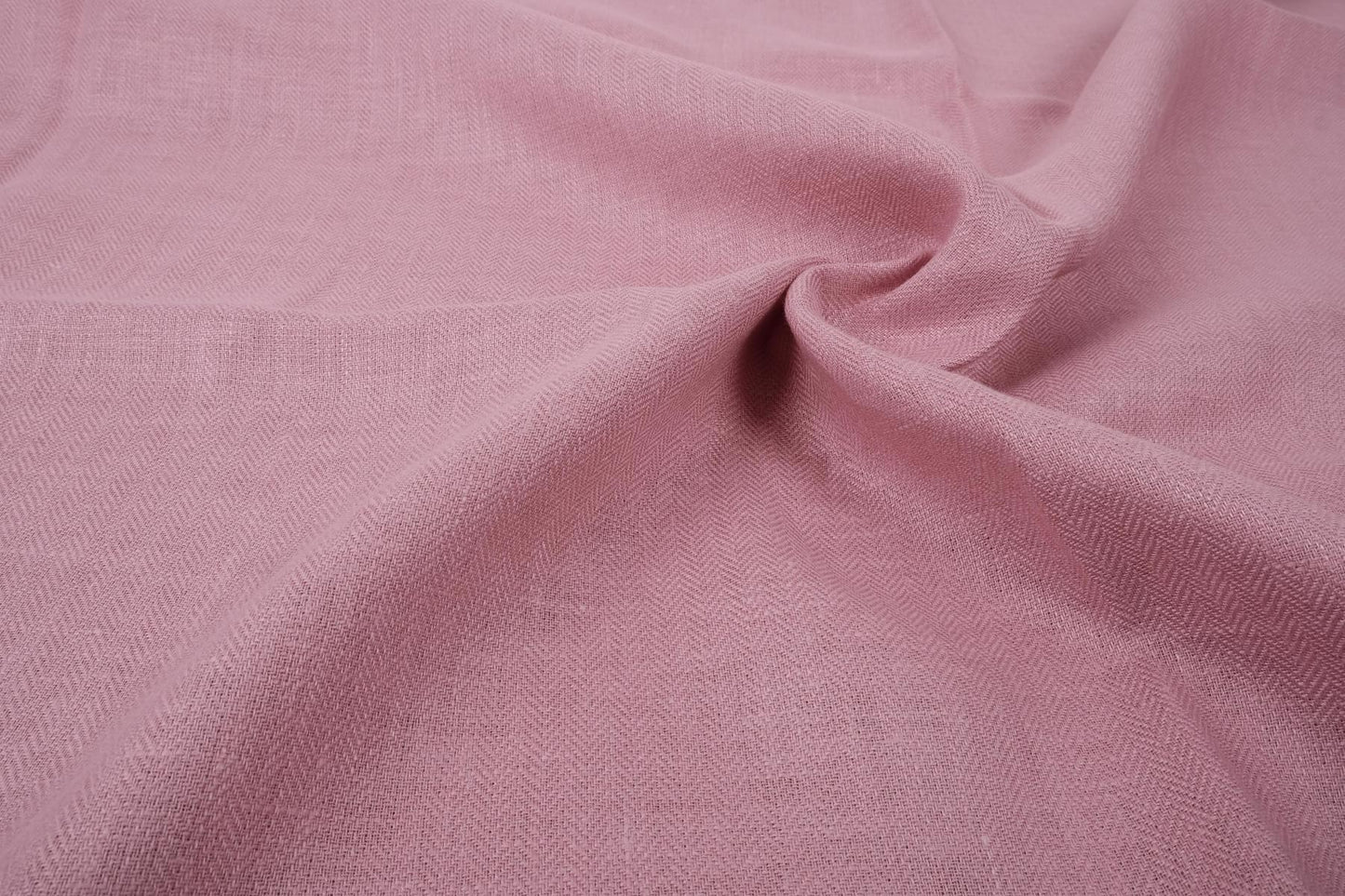 Herringbone - pink - linen fabric - 183R