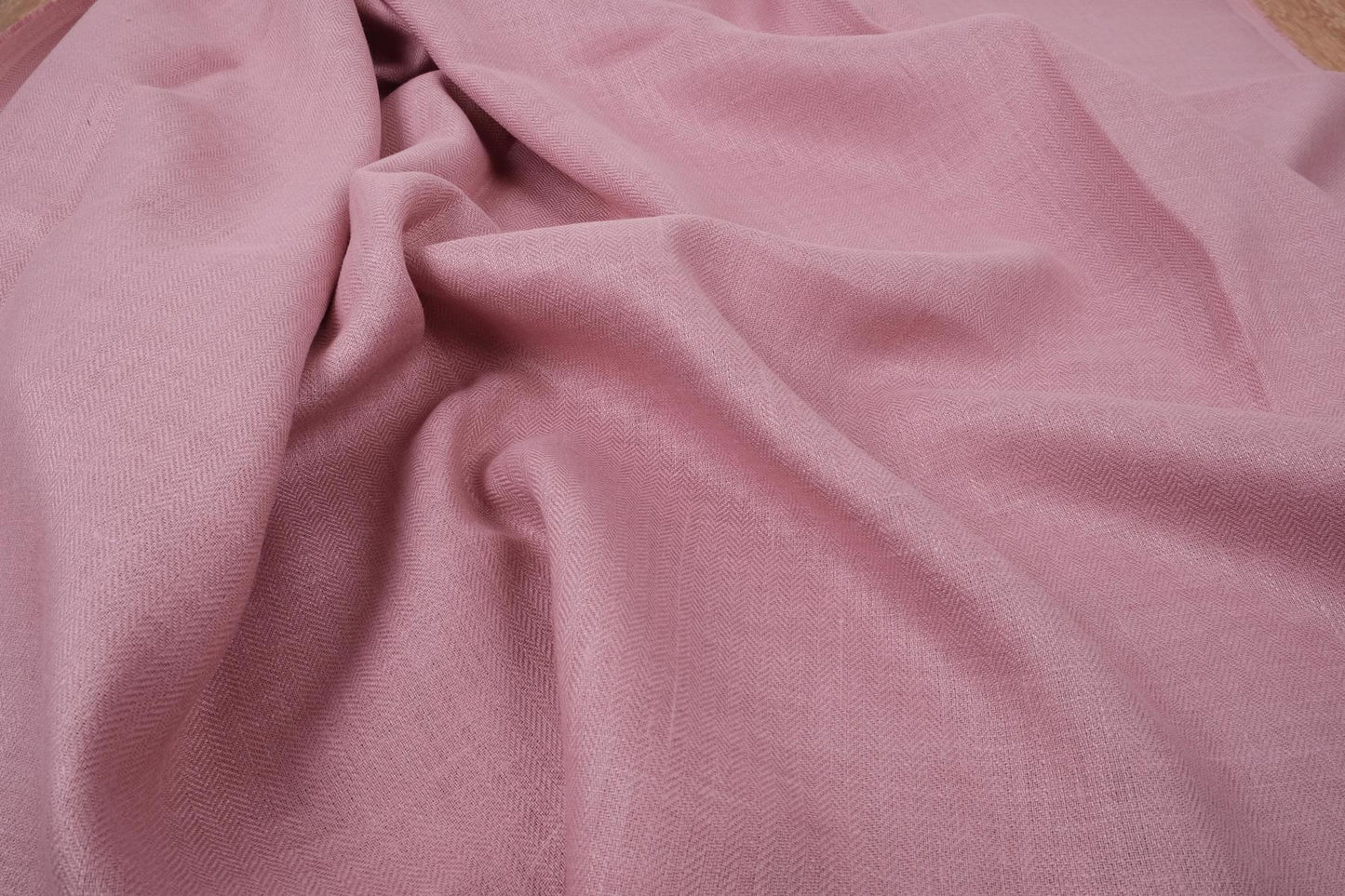 Herringbone - pink - linen fabric - 183R
