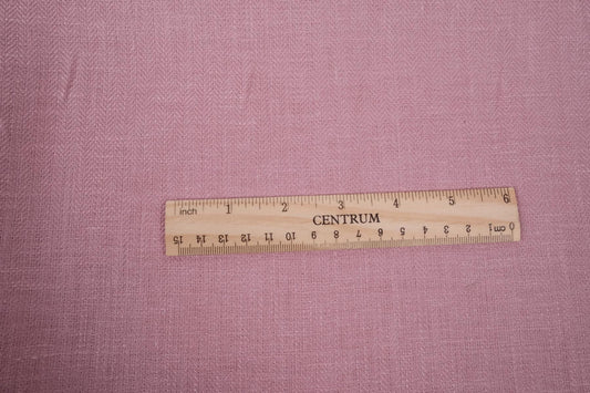 Herringbone - pink - linen fabric - 183R