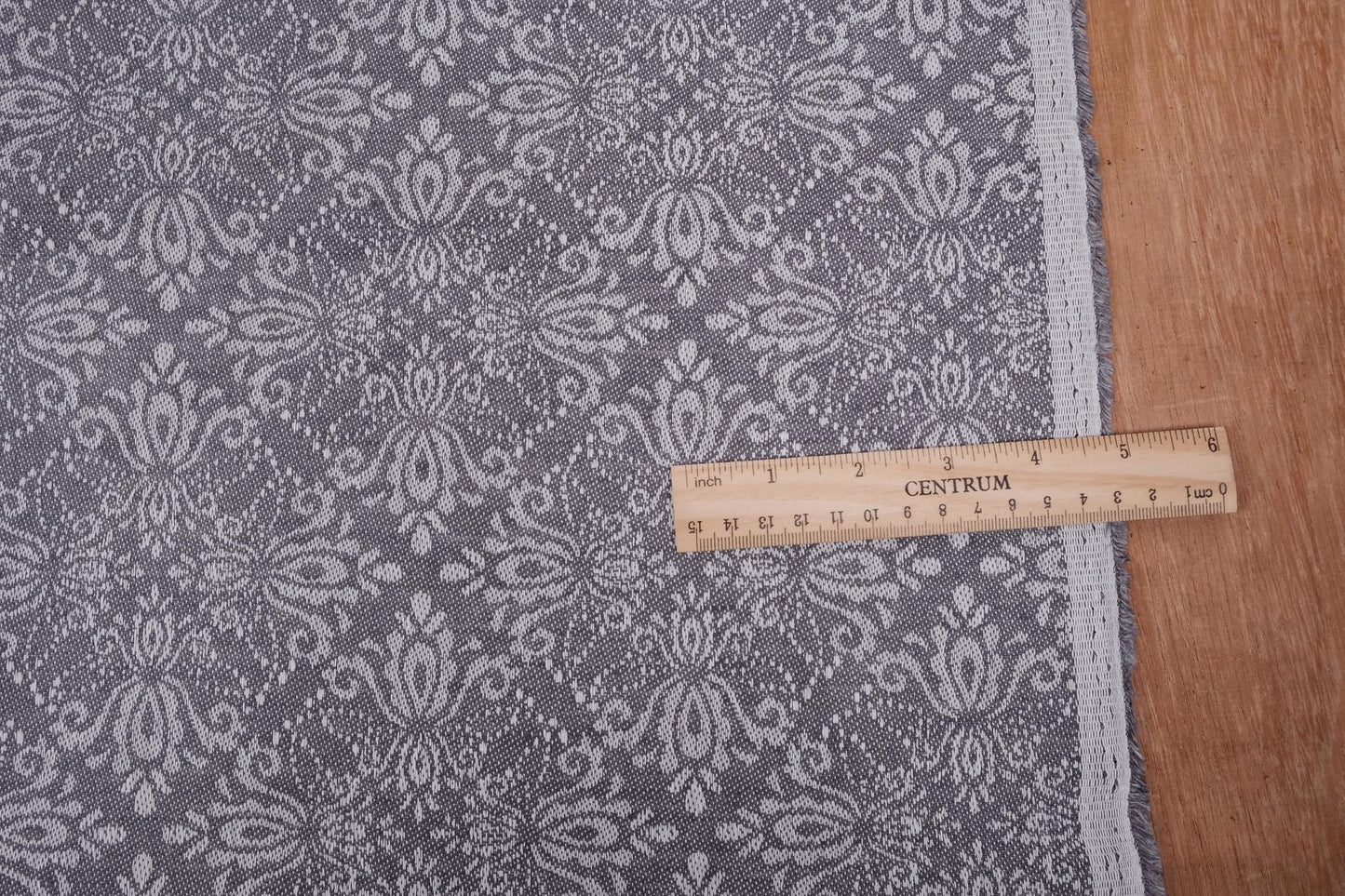 Jacquard grey - linen fabric - 190R