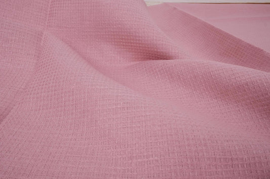 Waffle - pink - linen fabric - 132VA