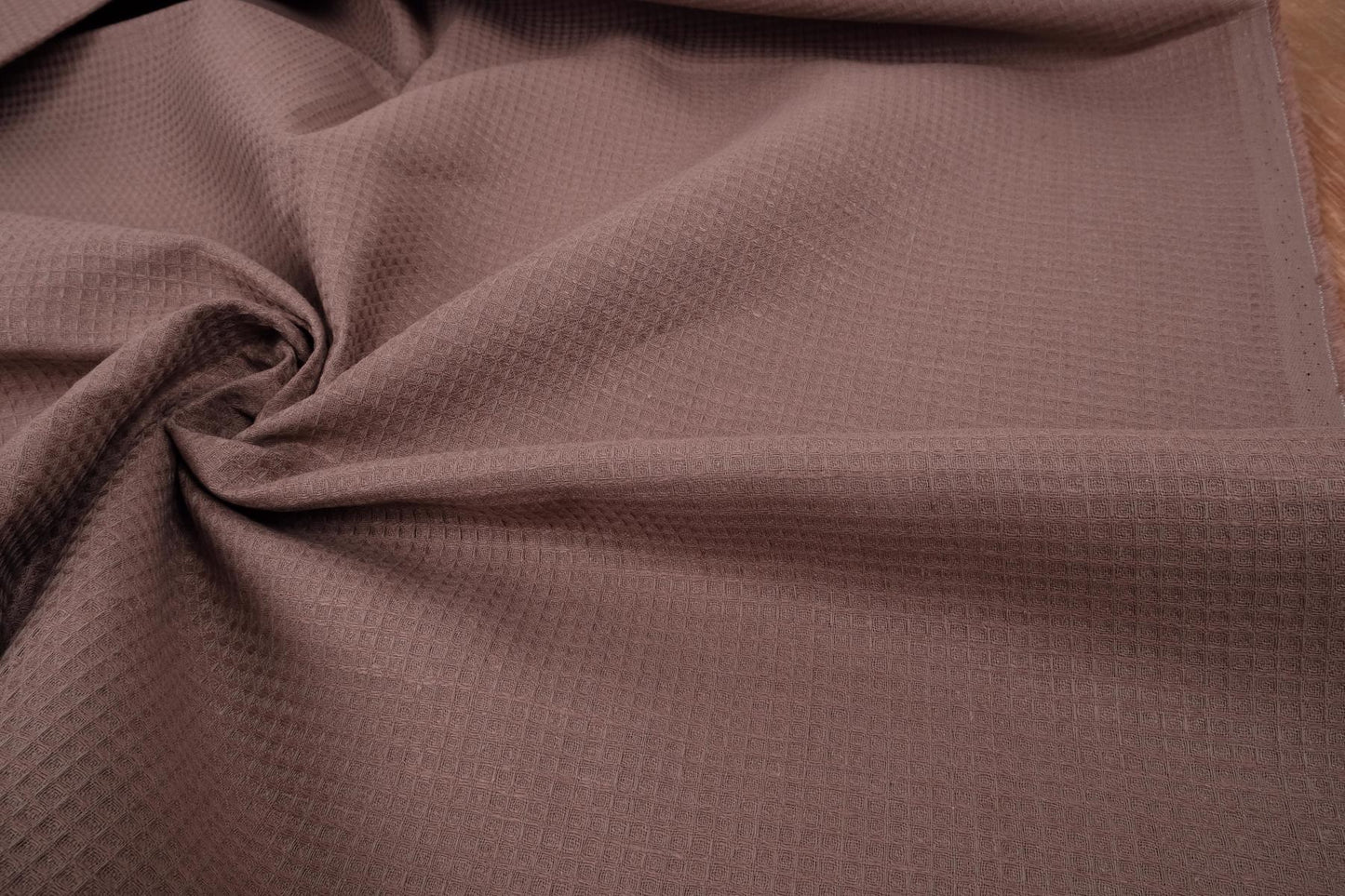 Waffle - brown - linen fabric - 137VA