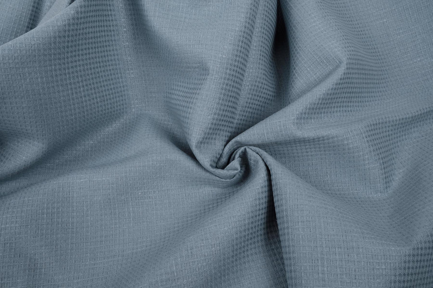 Waffle - aqua green - linen fabric - 134VA