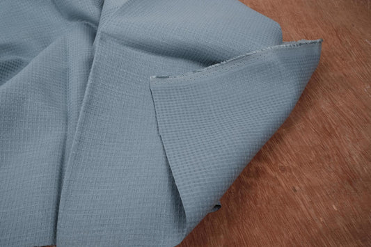 Waffle - aqua green - linen fabric - 134VA