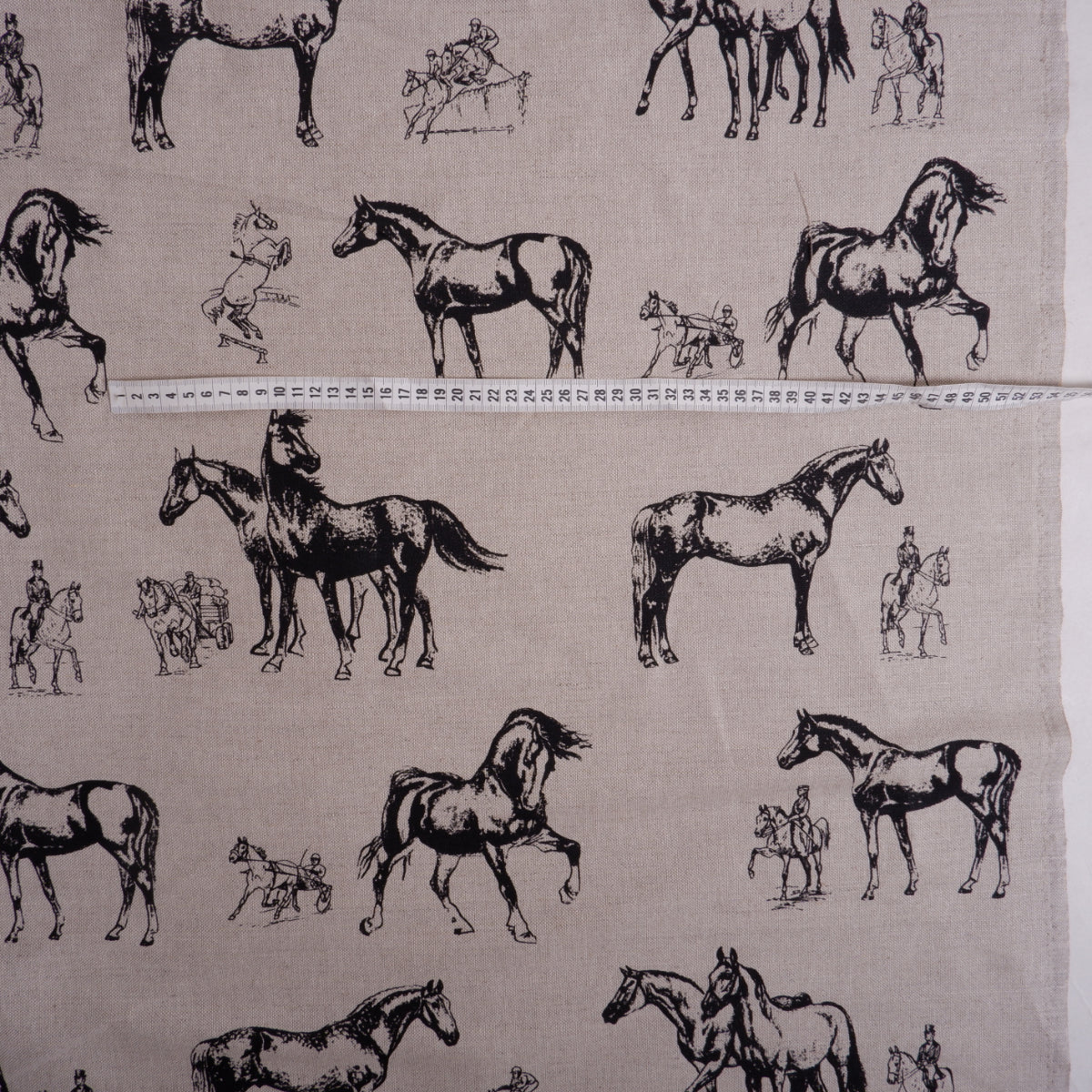 Print horses - Linen cotton blended fabric - 966P
