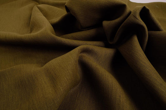 Moss green - extra wide - linen fabric - 819EM